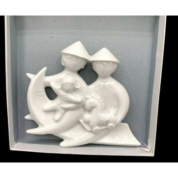 Haviland Limoges Sledding Angels 1978 Christmas Ornament Jean Jacques Prolongeau - Picture 2 of 10